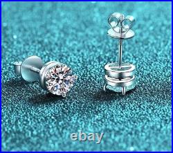 Classic 1ct Diamond Earrings in White Gold Box & Papers Lab-Created