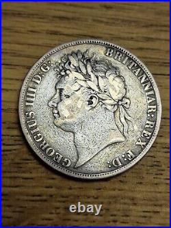 Coin, Great Britain, George IV, Crown, 1821, London Silver Very Good Grade