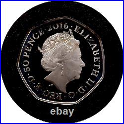Coin Silver Proof Beatrix Potter 150 Anniversary 2016 50p Box COA Scarce
