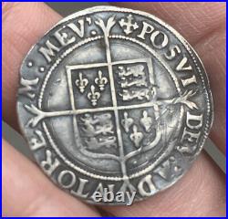 Elizabeth I 1560 1561 Hammered Shilling mm Cross / Crosslet S2555