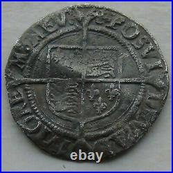 Elizabeth I 2nd Issue Groat Hammered Tudor, mm Cross Crosslet 2.04g S2556, bend