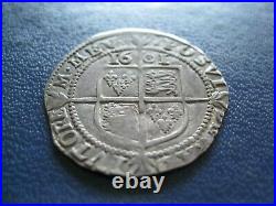 Elizabeth I Silver Sixpence 1601 mintmark'1' S. 2585 VF grade, toned