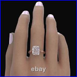 Emerald Cut Engagement Ring 4ct Emerald Art deco diamond Silver Jewellery