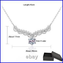 Extravagant 0.5ct Diamond Necklace Silver Chain Box & Papers Lab-Created