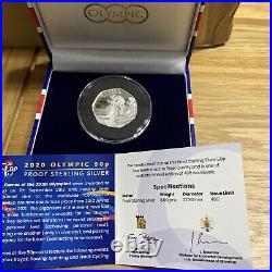 FULL SET of Tokyo 2020 Team GB 50p Silver Proof Coin. Limited Issue Of ONLY 495