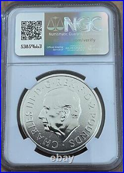 First Day Issue FDOI NGC MS70 2024 Great Britain Liberty & Britannia 1oz Silver