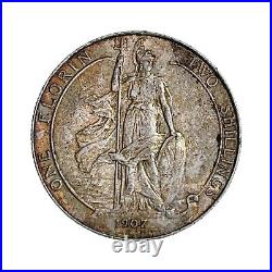 GREAT BRITAIN. 1907, Florin, Silver KEVII, 2 Shillings xfp