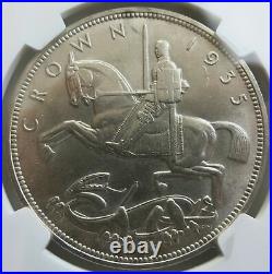 GREAT BRITAIN 1 Crown 1935 NGC MS 64 UNC George V