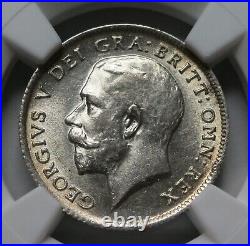 GREAT BRITAIN England UK 6 pence 6P Sixpence 1911 NGC MS 61 UNC Silver George