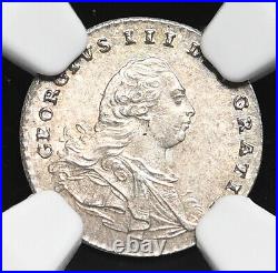 GREAT BRITAIN. George III, Silver Maundy Penny, 1792, NGC MS65, Gem BU