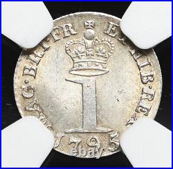 GREAT BRITAIN. George III, Silver Maundy Penny, 1795, NGC MS65, Gem BU