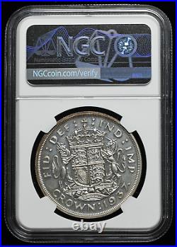 GREAT BRITAIN. George VI, 1937, Coronation Proof Silver Crown, NGC PF63