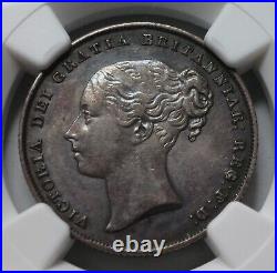 GREAT BRITAIN UK England 1 Shilling 1857 NGC AU Details Victoria Silver Scarce