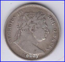 GREAT BRITAIN UK Half Crown 1817 Silver, George III, 1st portrait, nice gbr1163