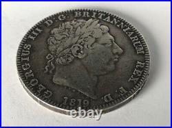 George III 1819 LIX Silver Crown Great Britain