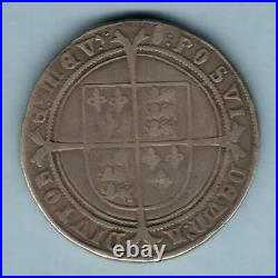 Great Britain. 1552 Edward VI Crown. Fine Silver Issue. MM-Tun. VF