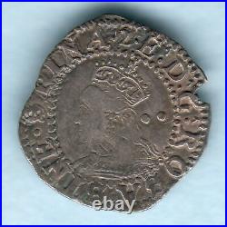 Great Britain. (1602) Elizabeth 1, Silver Halfgroat (2d). MM-2. AVF