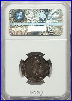 Great Britain 1665, Proof Pattern Farthing 1/4 P, Charles II silver coin NGC PF 53