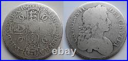 Great Britain 1673 Qvinto Charles II Silver Crown Spink 3358