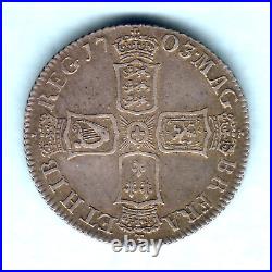 Great Britain. 1703 Queen Anne Shilling. VIGO below bust. GVF