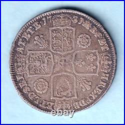 Great Britain. 1731 George 11 Halfcrown. Rose & Plumes. AVF