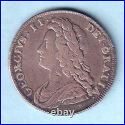 Great Britain. 1731 George 11 Halfcrown. Rose & Plumes. AVF