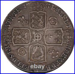 Great Britain 1734 George II Silver Crown EF