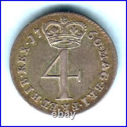 Great Britain. 1760 George 11 Fourpence. VF