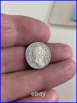 Great Britain 1762 King George III Threepence Maundy Coin. 925 Silver