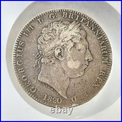Great Britain 1820 LX George III Silver One Crown Coin