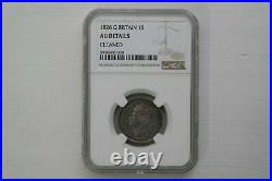 Great Britain 1826 George IV Silver 1 Shilling NGC AU Details Cleaned Graded