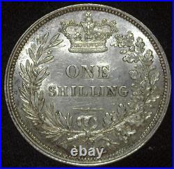 Great Britain 1852 Silver Shilling Km734.1 Brilliant Uncirculated Fcs-23b