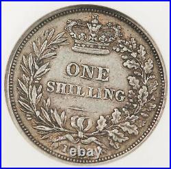 Great Britain 1854 Silver Young Head 1 Shilling Coin NGC XF40 VICTORIA KEY Date