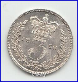 Great Britain 1856 Silver Threepence 3d Queen Victoria