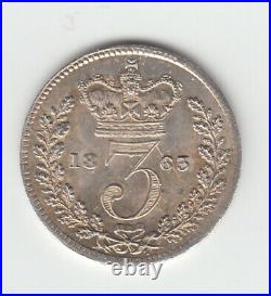 Great Britain 1863 Silver Threepence 3d Queen Victoria