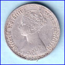 Great Britain. 1876 Gothic Florin. Die 17. VF