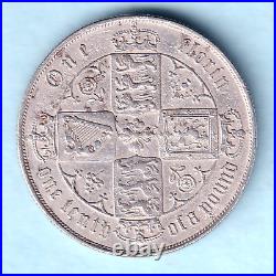 Great Britain. 1876 Gothic Florin. Die 17. VF