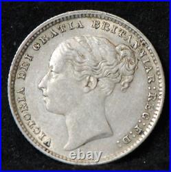 Great Britain, 1886 Shilling, KM734.4, silver, Extremely Fine, 1-10-24
