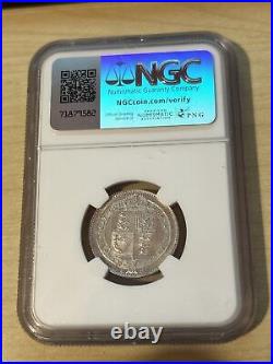 Great Britain 1887 1S Shilling Jubilee Head Silver Coin NGC Graded MS 63 (16061)