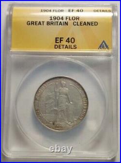 Great Britain 1904 Florin 2 Shilling XF40 Det Edward VII Silver Coin Key Date 3A
