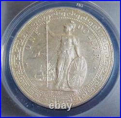 Great Britain 1911-B Silver Trade Dollar KM-T5 ANACS MS-61