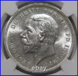 Great Britain 1935 Crown King George V Ngc Graded Ms64+ Silver World Coin