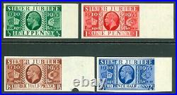 Great Britain 1935 Silver Jubilee Imprimaturs ½d-2½d set of 4 from the British