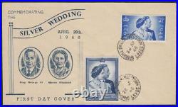 Great Britain, 1948 Silver Wedding Illustrated FDC. Better Cachet. MOORTOWN CDS