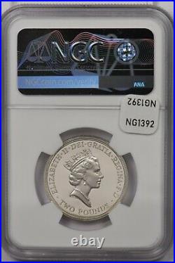 Great Britain 1986 2 Pound silver NGC Proof 69UC Common Wealth Games NG1392 comb