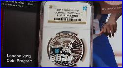 Great Britain 2009 Swimming Silver Proof Coin Olympics Countdown NGC PF69 w coa