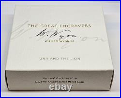 Great Britain 2019 Silver Proof £5 Una and the Lion BOX AND COA ONLY NO COIN