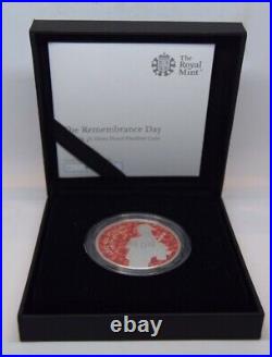 Great Britain 2020 Silver Proof Remembrance Day £5 Pounds Piedfort Box and COA