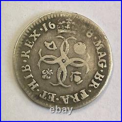 Great Britain Charles II 1678 Fourpence Maundy Groat Silver Coin