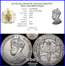 Great Britain, Edward VIII, Coronation Medal 1937, Silver, United British Empire